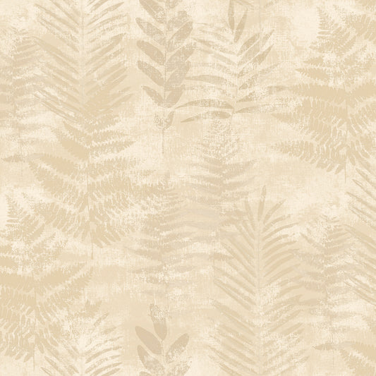 Veer Decor Fern Horizon Beige Wallpaper Nature Transitional Beige  Wallpaper - 8252-AE2