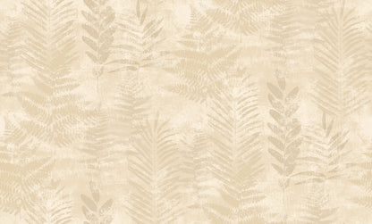 Veer Decor Fern Horizon Beige Wallpaper Nature Transitional Beige  Wallpaper - 8252-AE2