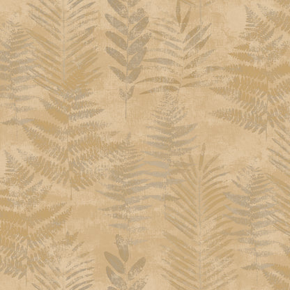 Veer Decor Fern Horizon Tan Wallpaper Nature Transitional Tan  Wallpaper - 8252-AE3