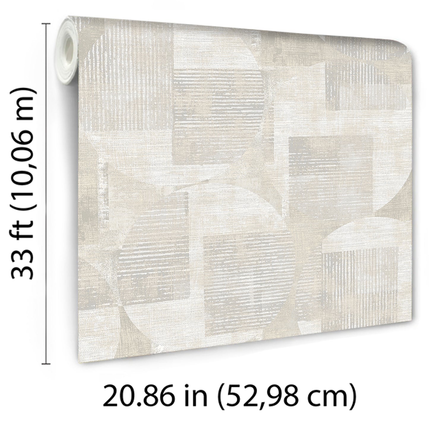 Veer Decor Geo Canvas White Wallpaper Abstract Contemporary, Modern White  Wallpaper - 8252-AF1