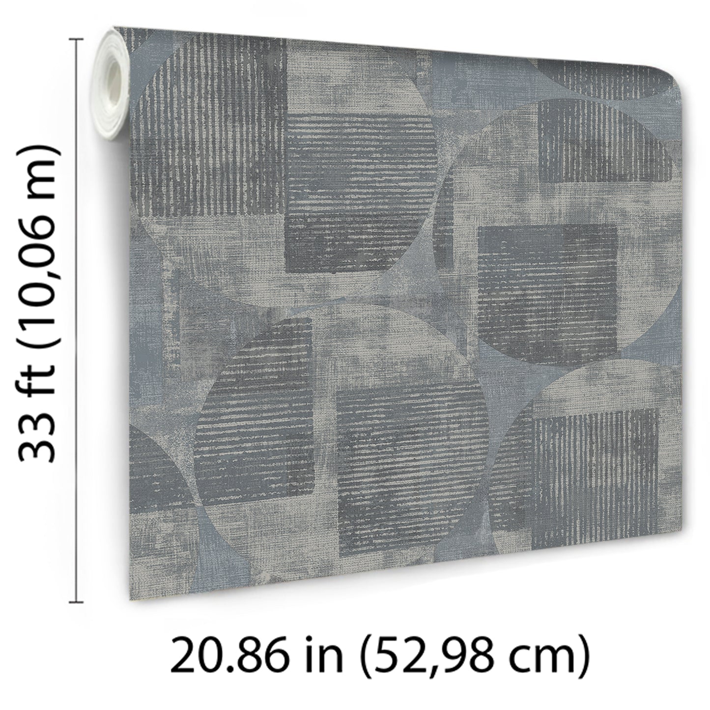 Veer Decor Geo Canvas Blue Wallpaper Abstract Contemporary, Modern Blue  Wallpaper - 8252-AF3