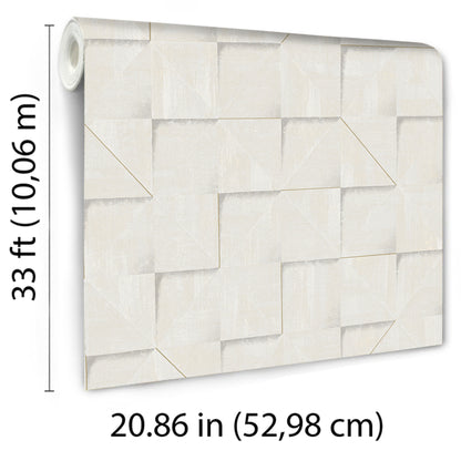 Veer Decor Prism Grid White Wallpaper Abstract Contemporary, Modern White  Wallpaper - 8252-AG1