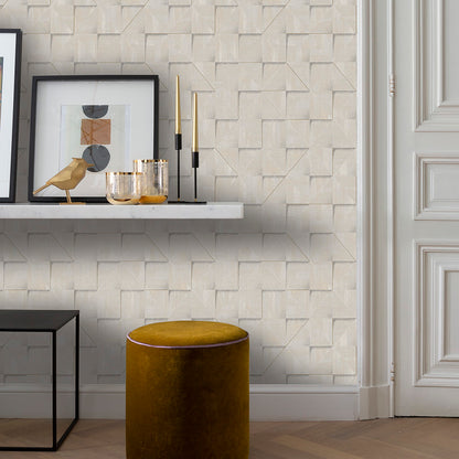 Veer Decor Prism Grid White Wallpaper Abstract Contemporary, Modern White  Wallpaper - 8252-AG1