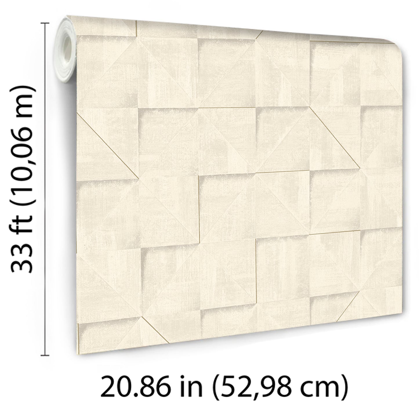 Veer Decor Prism Grid Beige Wallpaper Abstract Contemporary, Modern Beige  Wallpaper - 8252-AG2