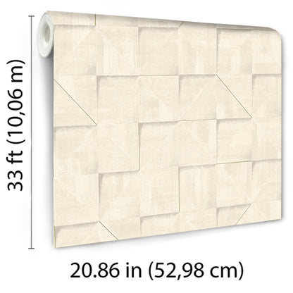 Veer Decor Prism Grid Beige Wallpaper Abstract Contemporary, Modern Beige  Wallpaper - 8252-AG2