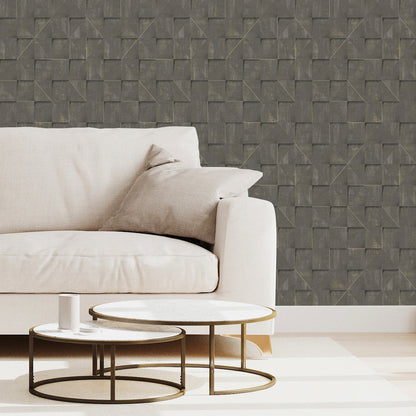Veer Decor Prism Grid Brown Wallpaper Abstract Contemporary, Modern Brown  Wallpaper - 8252-AG4