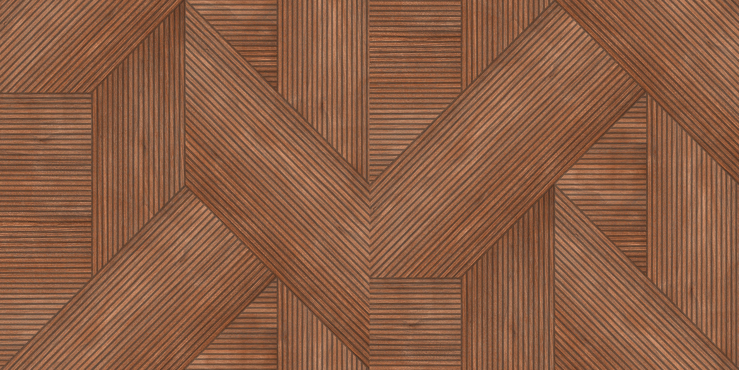 Veer Decor Sculpted Chevron Wood Panels Red Wallpaper Abstract Contemporary, Modern Red  Wallpaper - 8252-AH3