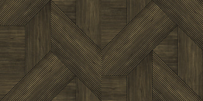 Veer Decor Sculpted Chevron Wood Panels Brown Wallpaper Abstract Contemporary, Modern Brown  Wallpaper - 8252-AH4