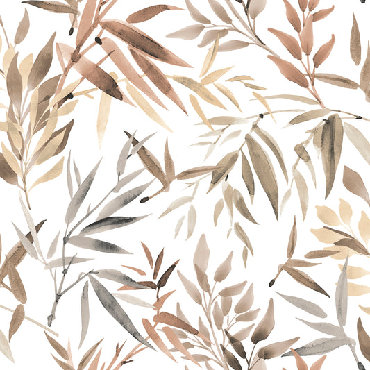 Veer Decor Painted Canopy Red Wallpaper Nature Tropical, Transitional Red  Wallpaper - 8252-AI2