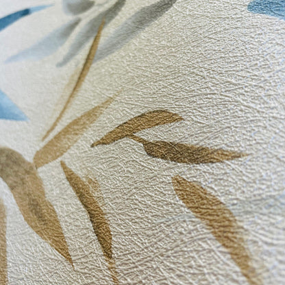 Veer Decor Painted Canopy Blue Wallpaper Nature Tropical, Transitional Blue  Wallpaper - 8252-AI3