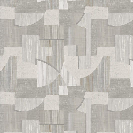 JF Fabrics -Wallpaper 8253 93 Wallpaper Grey, White  Non-Woven - 9513693 W9571