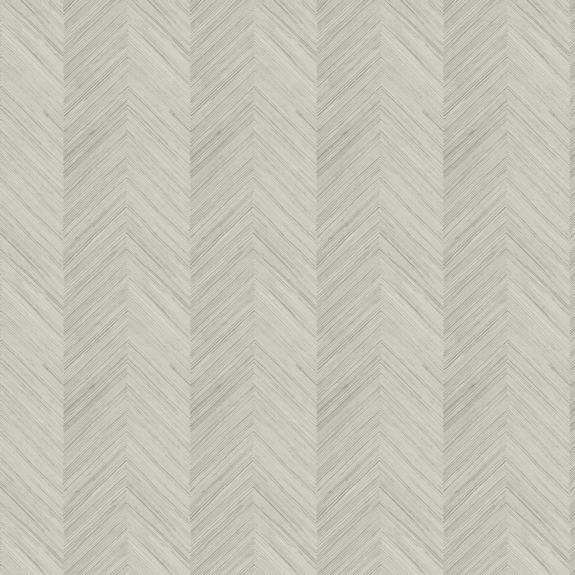 Grey wood grain chevron herringbone pattern wallpaper for walls.