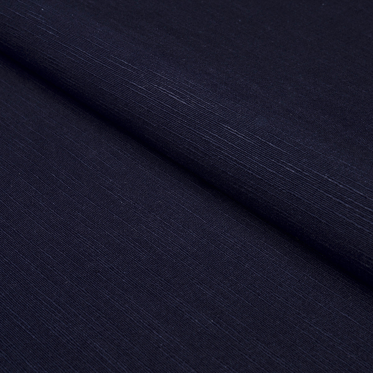 Dark navy blue woven fabric with subtle texture and soft fold.