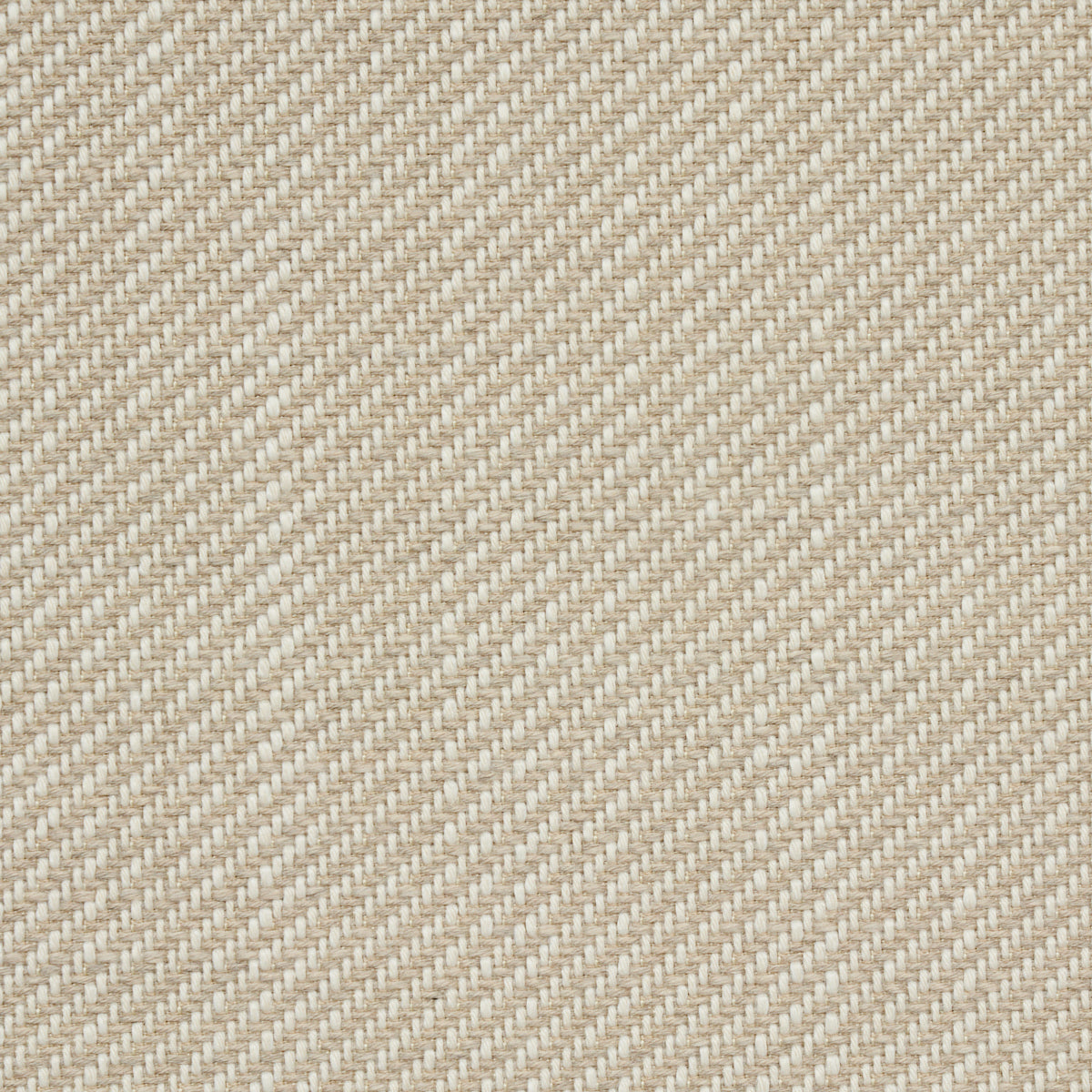 Beige diagonal ribbed twill fabric texture, woven textile with subtle diagonal lines.