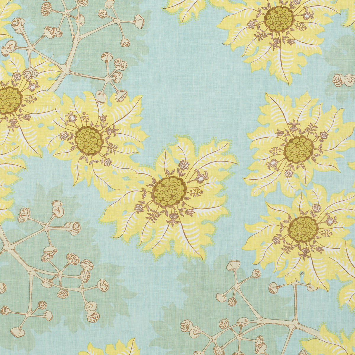 SCHUMACHER  RAOUL TEXTILES MARQUESAS PRINTS PRINTS SEA   - 825B80