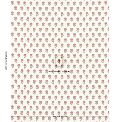 SCHUMACHER  NEW OLD-FASHIONED ROSINA FLORAL PATTERN WOVENS PATTERN WOVENS GARNET   - 82630