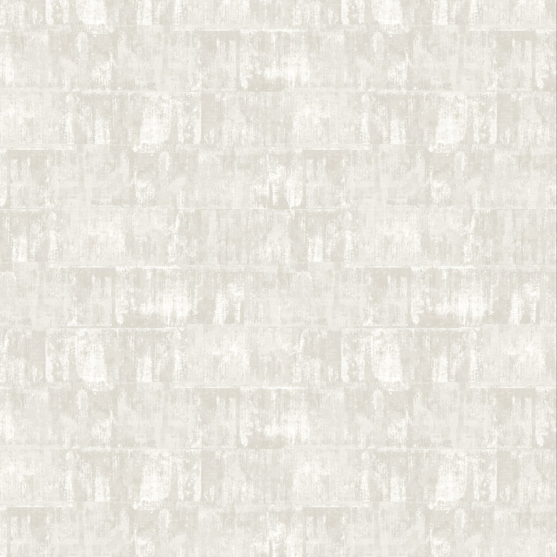 Light gray distressed brick-style textured wallpaper with brushed blocks; subtle, modern decor backdrop.