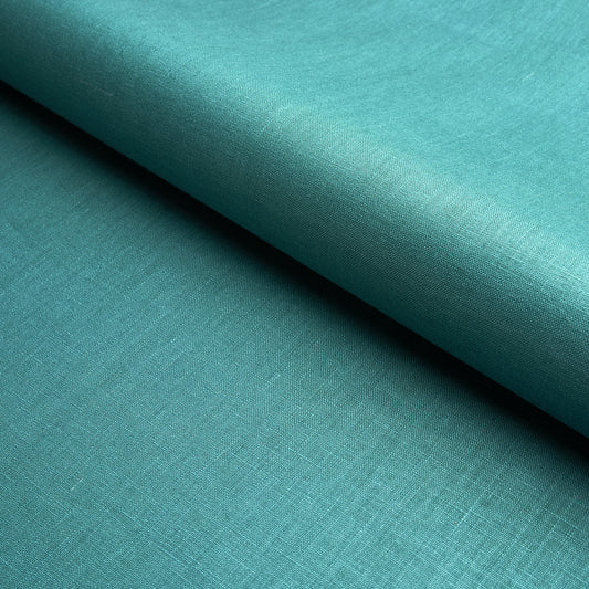 SCHUMACHER  PERFECT BASICS: LINEN LANGE GLAZED LINEN PLAINS PLAINS PEACOCK   - 82686