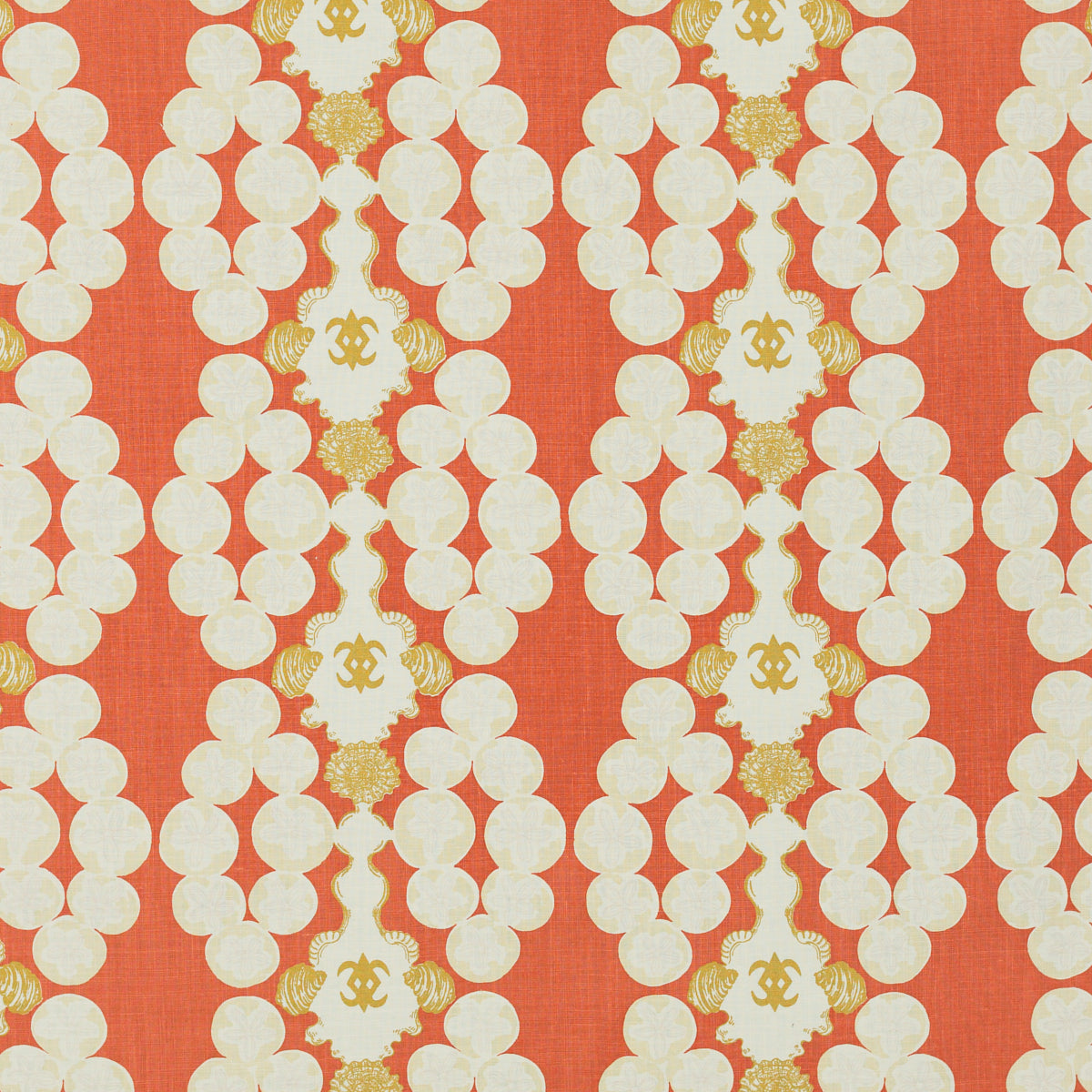 SCHUMACHER  RAOUL TEXTILES MIRAMAR PRINTS PRINTS PERSIMMON   - 826B79