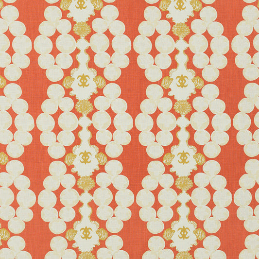 SCHUMACHER  RAOUL TEXTILES MIRAMAR PRINTS PRINTS PERSIMMON   - 826B79