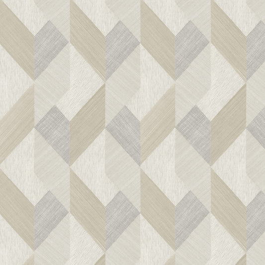 JF Fabrics -Wallpaper 8271 93 Wallpaper Beige, Grey  Non-Woven - 9883993 W9661