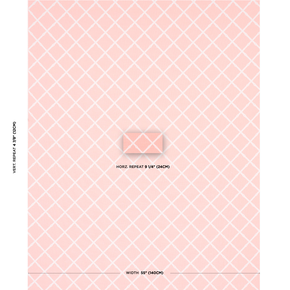 SCHUMACHER  SWING TIME INDOOR/OUTDOOR BAMBOO TRELLIS INDOOR/OUTDOOR PATTERN WOVENS,HIGH PERFORMANCE,INDOOR/OUTDOOR PATTERN WOVENS,HIGH PERFORMANCE,INDOOR/OUTDOOR PINK   - 82761