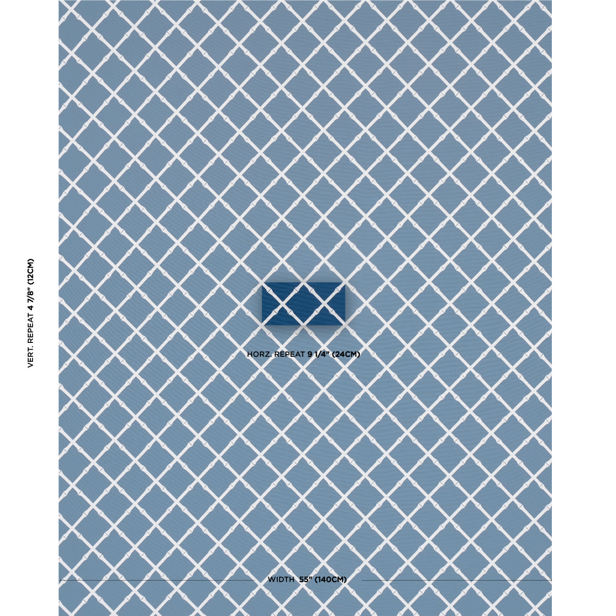 SCHUMACHER  SWING TIME INDOOR/OUTDOOR BAMBOO TRELLIS INDOOR/OUTDOOR PATTERN WOVENS,HIGH PERFORMANCE,INDOOR/OUTDOOR PATTERN WOVENS,HIGH PERFORMANCE,INDOOR/OUTDOOR NAVY   - 82762