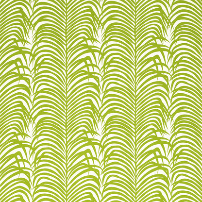 Lime green gradient square with a vertical border of white and dark green curved stripes on the right.