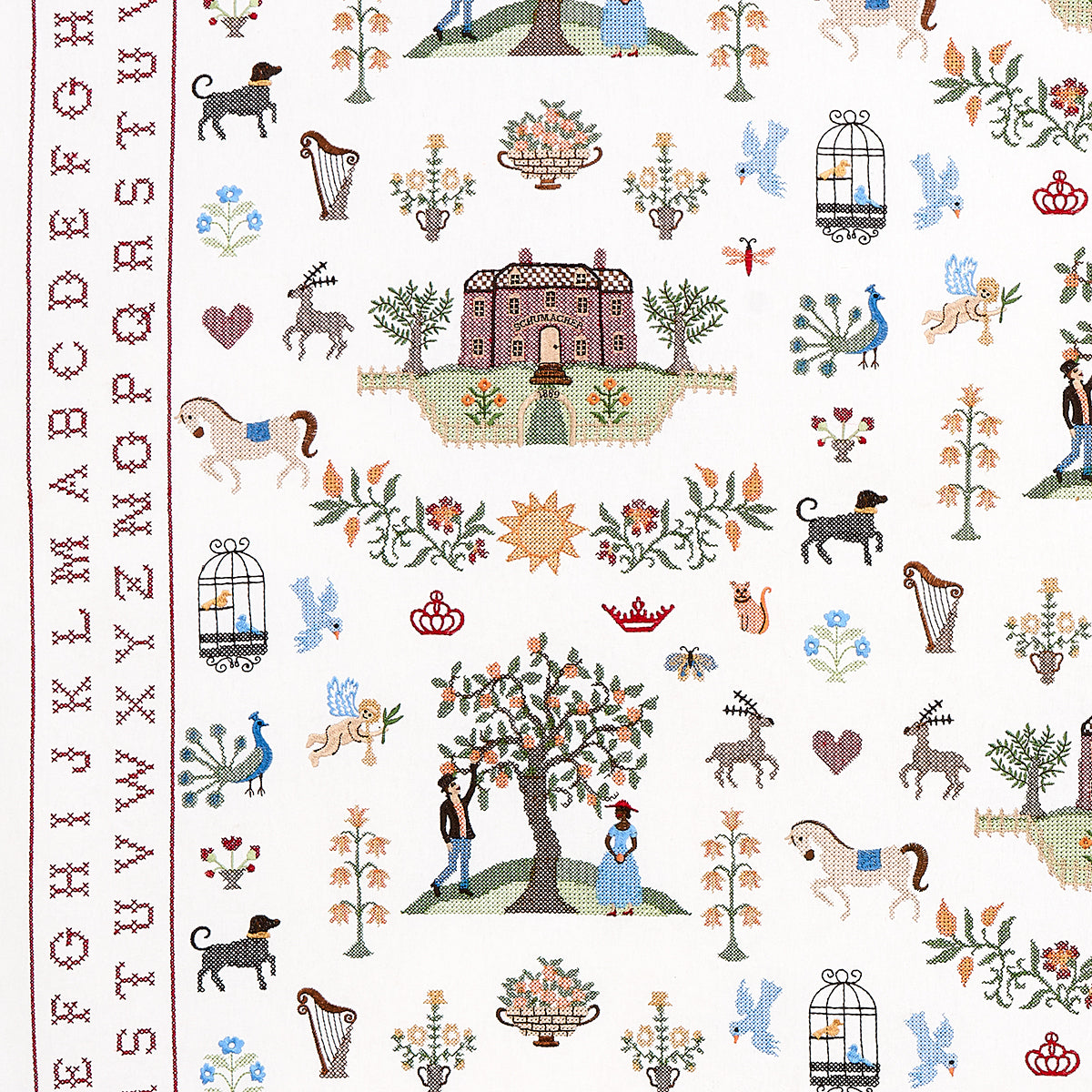 Document page showing embroidery sampler designs, product code 82890