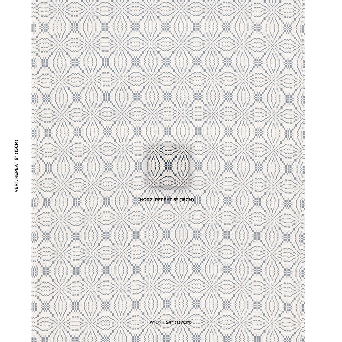 SCHUMACHER  A COUNTRY LIFE FRANCESTOWN COVERLET PATTERN WOVENS PATTERN WOVENS NAVY   - 82911