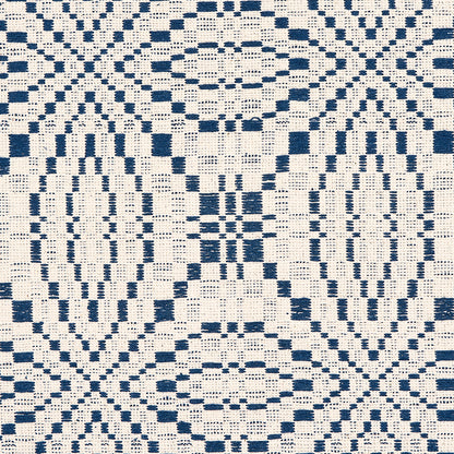 SCHUMACHER  A COUNTRY LIFE FRANCESTOWN COVERLET PATTERN WOVENS PATTERN WOVENS NAVY   - 82911