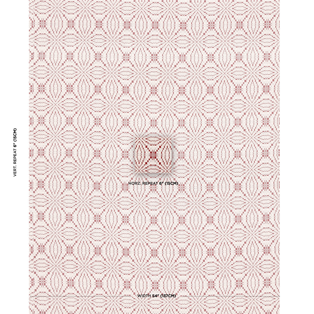 SCHUMACHER  A COUNTRY LIFE FRANCESTOWN COVERLET PATTERN WOVENS PATTERN WOVENS CRIMSON   - 82912