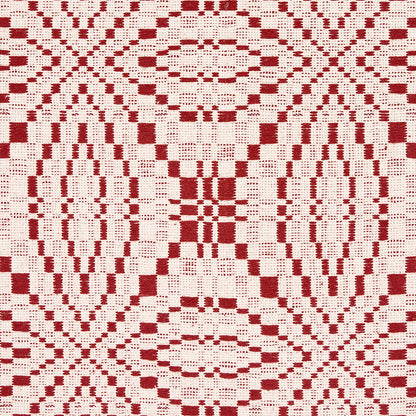 SCHUMACHER  A COUNTRY LIFE FRANCESTOWN COVERLET PATTERN WOVENS PATTERN WOVENS CRIMSON   - 82912