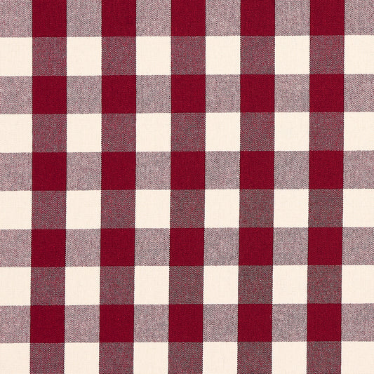 SCHUMACHER  A COUNTRY LIFE DUTTON BUFFALO CHECK PATTERN WOVENS PATTERN WOVENS CRIMSON   - 82943