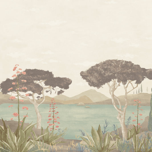 JF Fabrics -Wallpaper 8294 43 Wallpaper Pink, Blush  Mural, Non-Woven, Width Extendable - 10021043 W9761