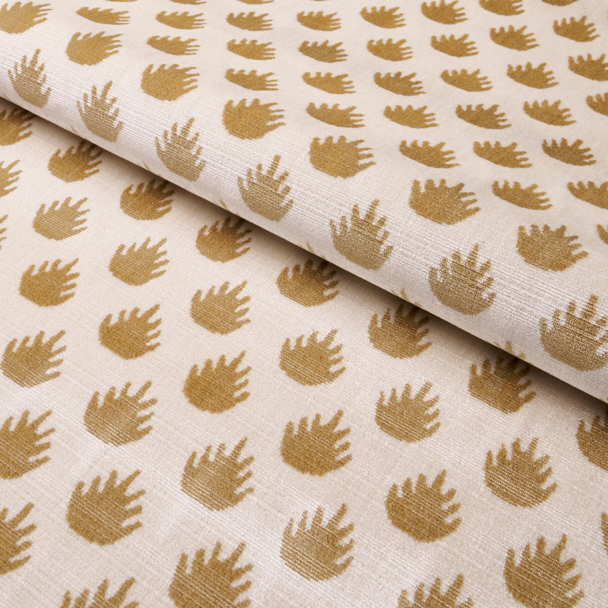 Camel cut & patterned velvet fabric, item 82981.