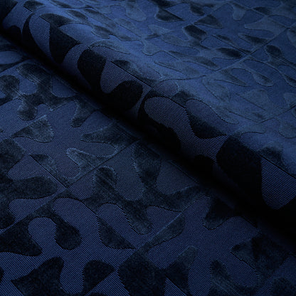 SCHUMACHER  CUT & PATTERNED VELVETS MODERN DANCE VELVET VELVETS,CUT VELVET VELVETS,CUT VELVET MIDNIGHT BLUE   - 82992