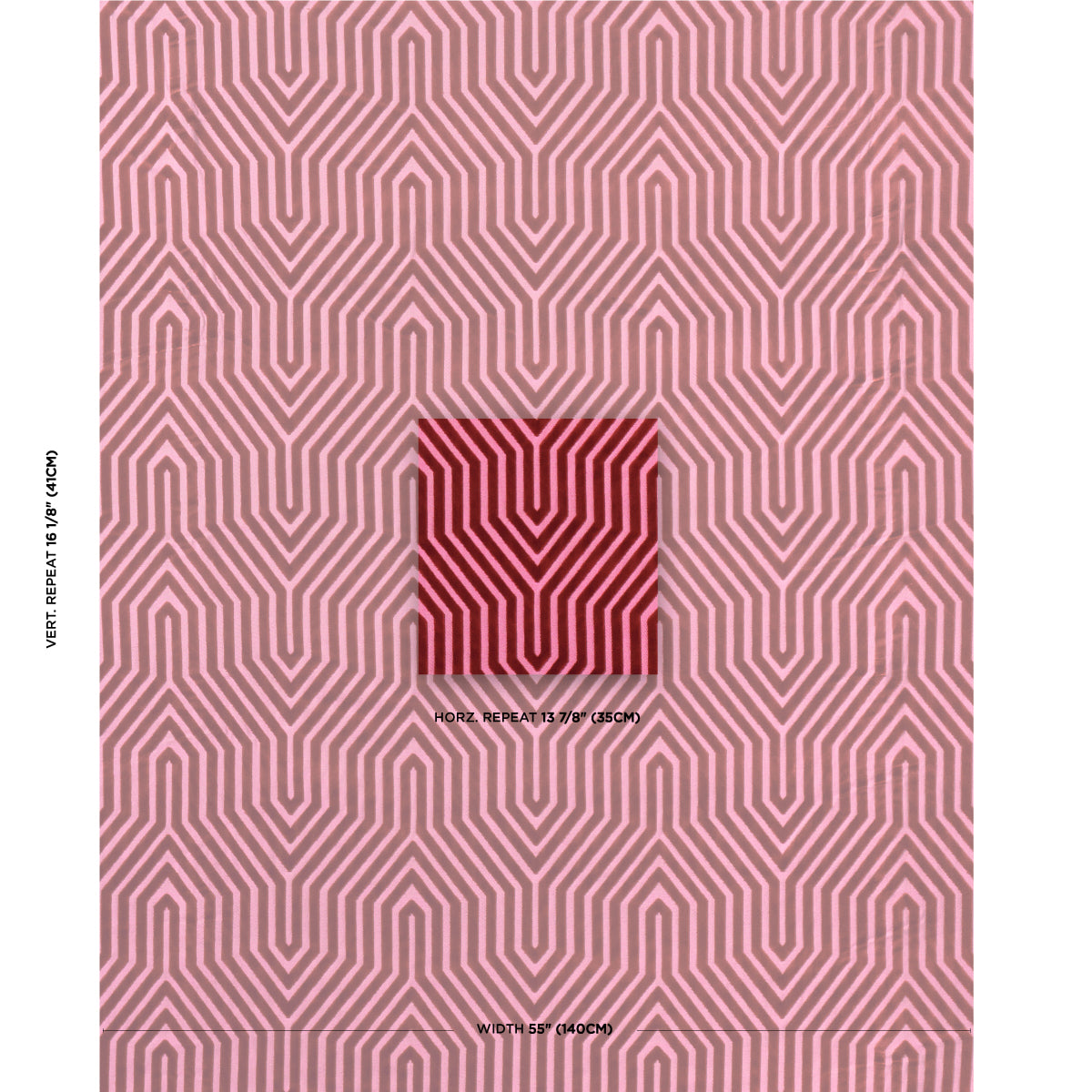 SCHUMACHER  CUT & PATTERNED VELVETS VANDERBILT VELVET VELVETS,CUT VELVET,HIGH PERFORMANCE VELVETS,CUT VELVET,HIGH PERFORMANCE FUCHSIA   - 83001