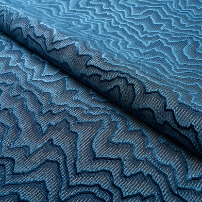 SCHUMACHER  CUT & PATTERNED VELVETS ZAMBEZI VELVET VELVETS,CUT VELVET,HIGH PERFORMANCE VELVETS,CUT VELVET,HIGH PERFORMANCE SLATE BLUE   - 83022