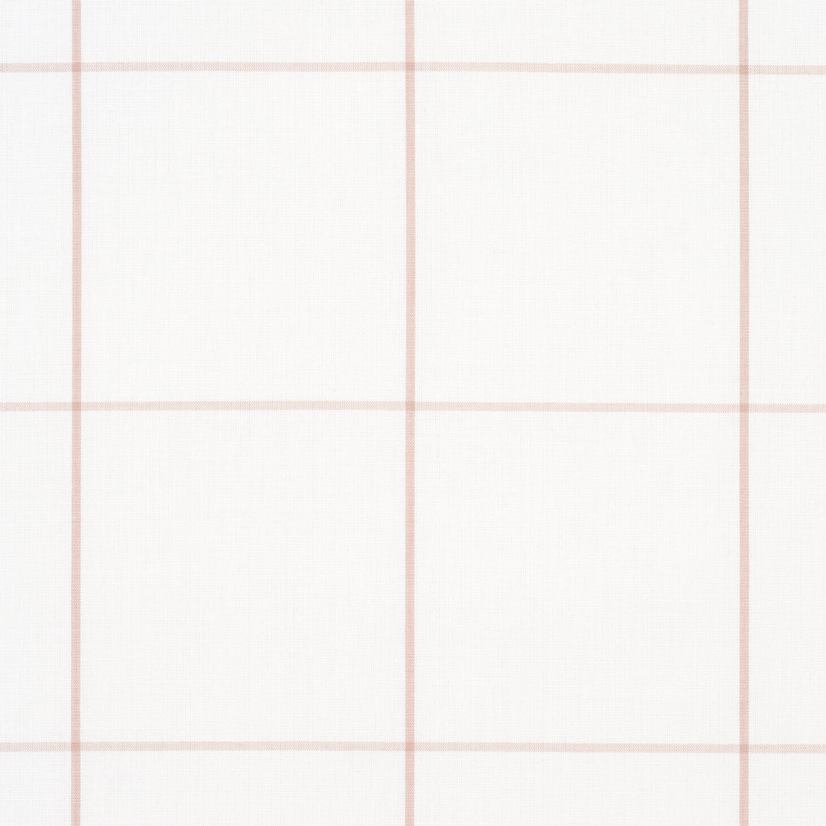 White fabric with pale pink grid pattern; minimalist square-grid design for bedding or curtains.