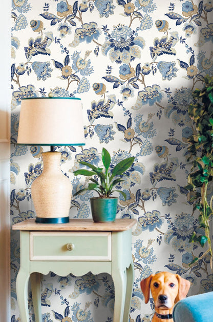GALERIE WALLCOVERINGS Blooming Garden    Blue   - 8303