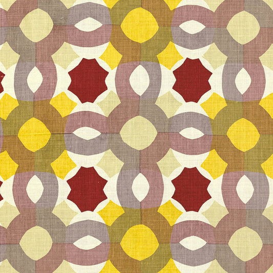 SCHUMACHER  RAOUL TEXTILES ASHFIELD PRINTS PRINTS SULPHUR   - 830V82