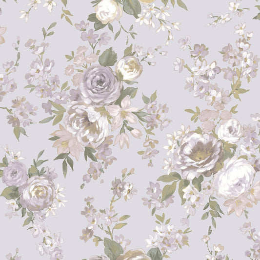 GALERIE WALLCOVERINGS Blooming Garden    Purple - Lilac   - 8310