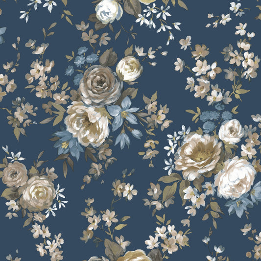 GALERIE WALLCOVERINGS Blooming Garden    Blue   - 8313