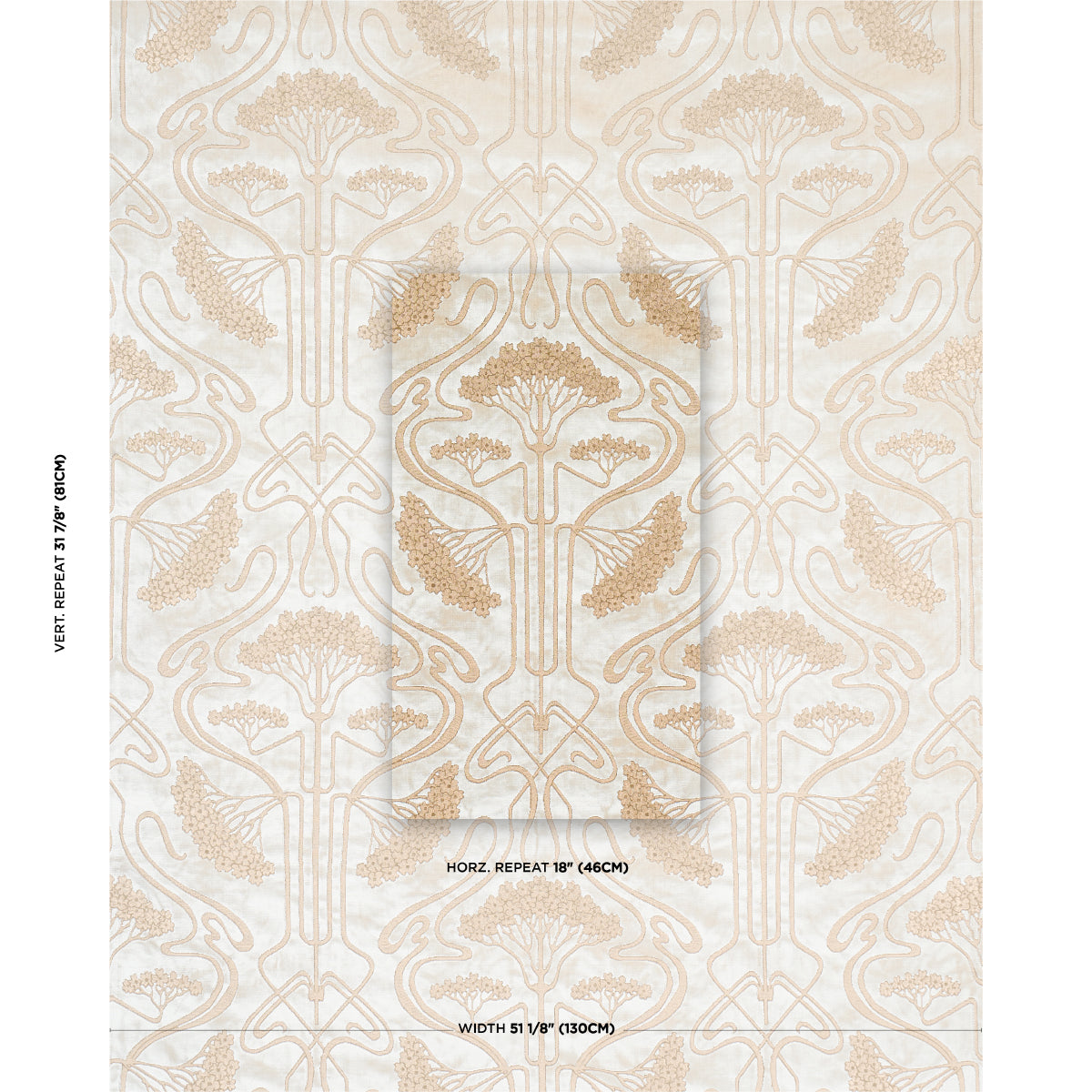 SCHUMACHER  SCHUMACHER MASTERPIECES OMBELLI JACQUARD VELVET WOVEN WOVEN FAWN   - 83170