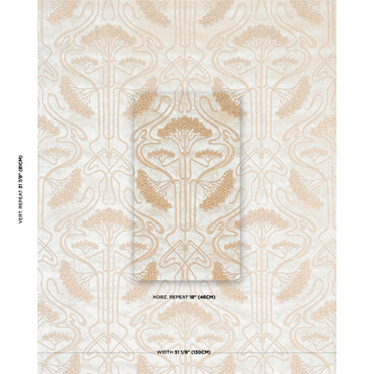 SCHUMACHER  SCHUMACHER MASTERPIECES OMBELLI JACQUARD VELVET WOVEN WOVEN FAWN   - 83170