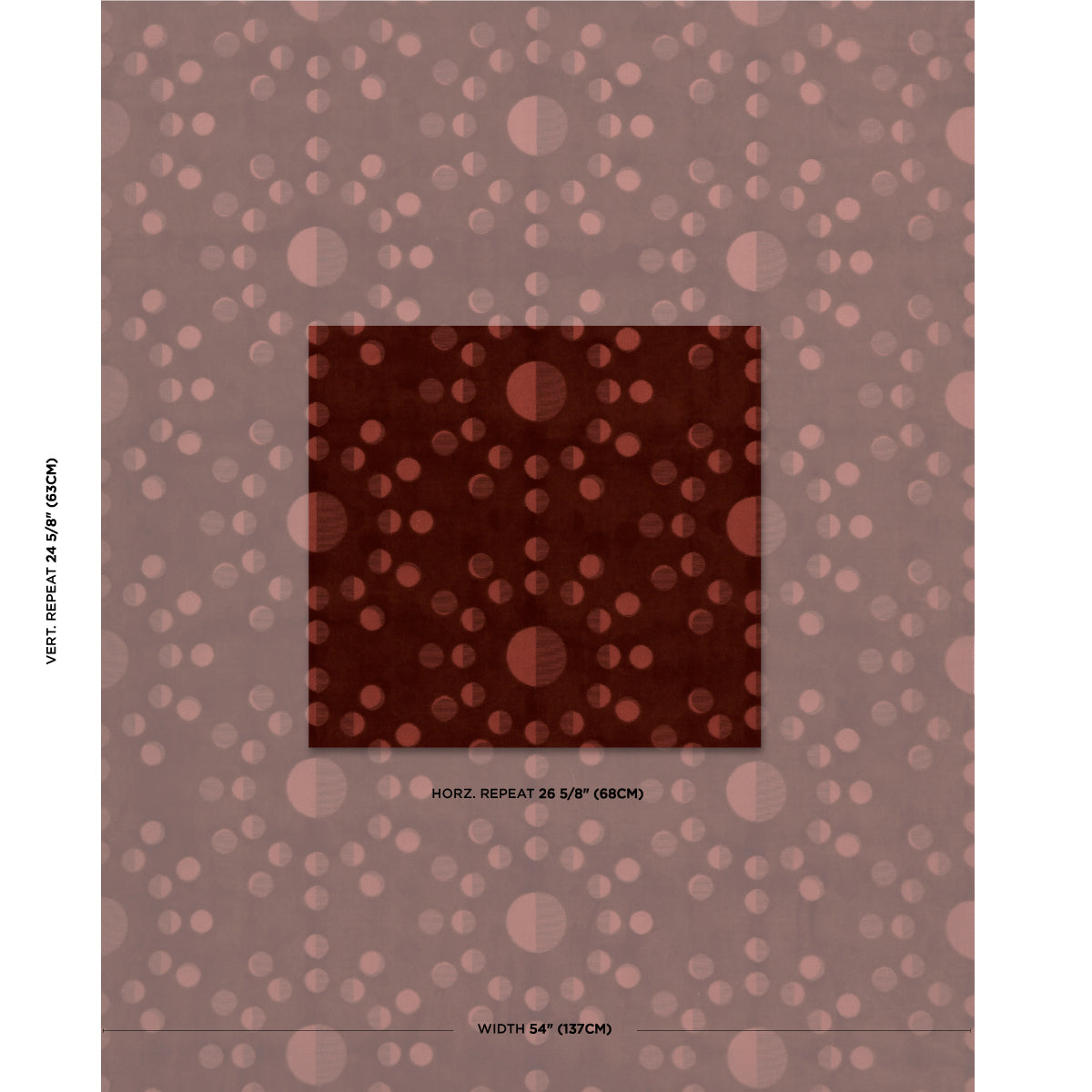 SCHUMACHER  CHARLAP HYMAN & HERRERO MOON PHASE VELVET   Red   - 83191