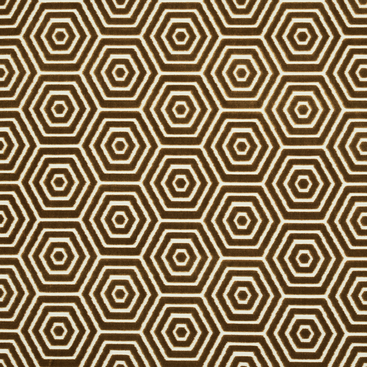 Brown square panel with a smooth matte finish on a brown/white geometric hexagon backdrop.