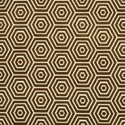 Brown square panel with a smooth matte finish on a brown/white geometric hexagon backdrop.
