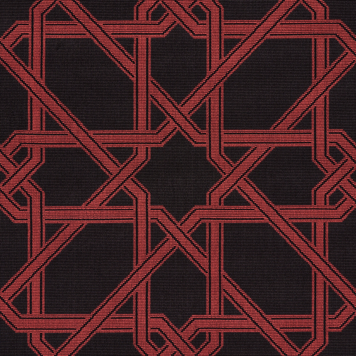 SCHUMACHER  MARY MCDONALD LE MAROC ??PINGL?? WOVEN WOVEN BLACK AND RED   - 83222